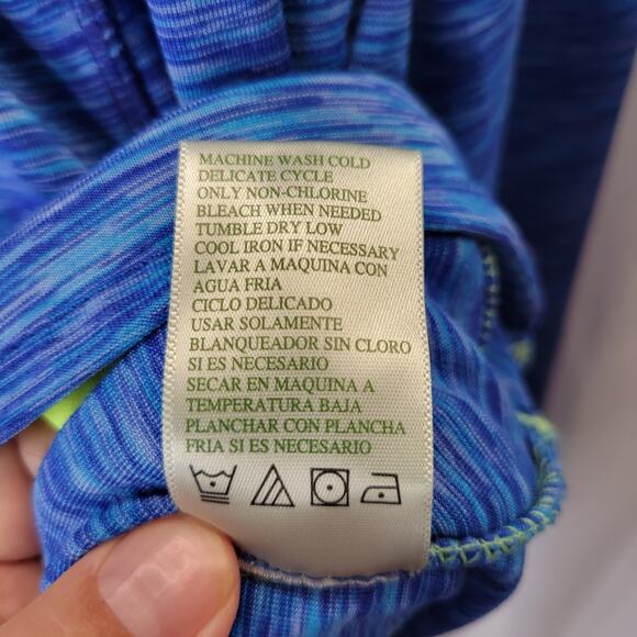 Tangerine Poly/Spandex Running Pull-over Space Dye Blue, L - Picture 6 of 10